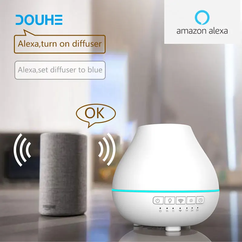 WIFI control essential oil electric cooling aromatherapy desktop portable ultrasonic mini humidifier for home