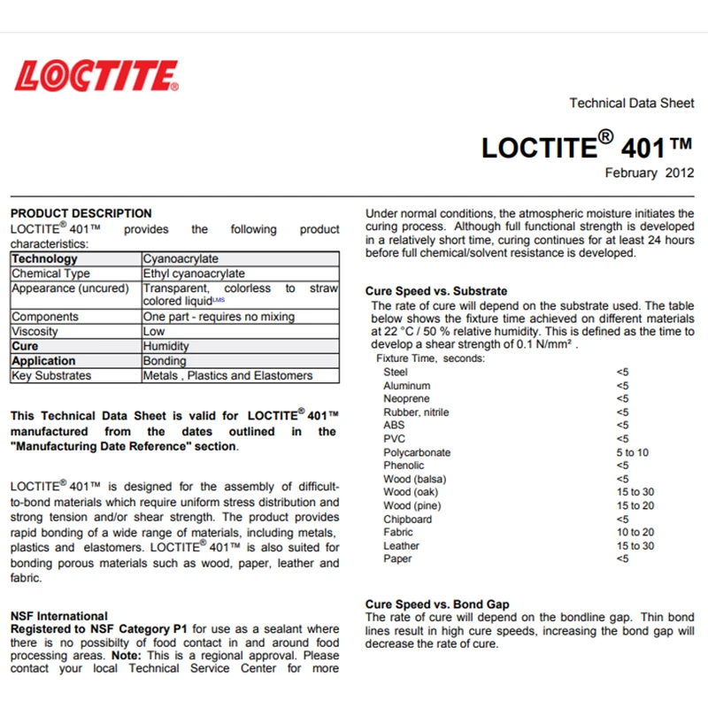 Henkel loctite 401 20g super glue  Instant Adhesives & Sealant  bond for wood paper plastic