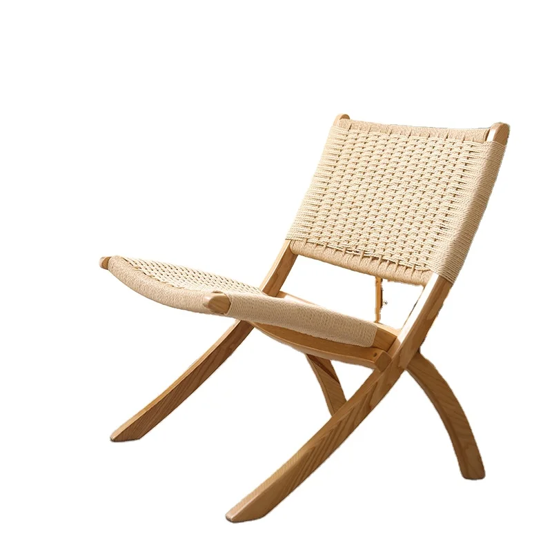 Wholesale Chinese Hand-made Natural Rattan Chaise Chair Foldable Rattan Chair
