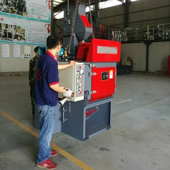 Tumble Rubber Belt Q324 Rotary Drum Shot Blaster Cleaning Machine