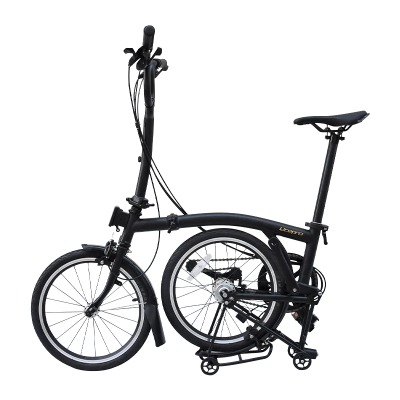 Litepro Tri-Foldable Bicycle 16 Inch 6 Speeds Steel Frame Mini Horizontal Handle Folding Bicycle M handle Folding Bike