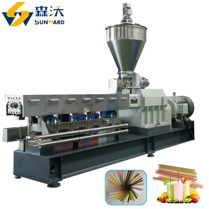 Updated Sunward automatic Eco-friendly  Edible Rice water Drinking Straws / fork and knife spoon Making Machinery