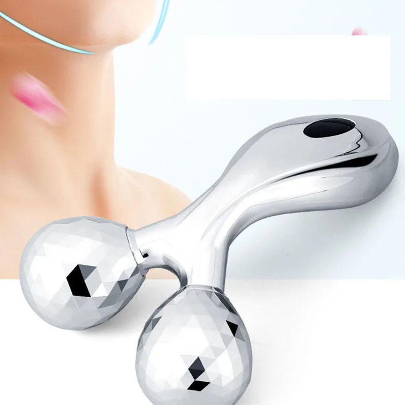 Convenient dual-roller skin lifting tool, slimming facial massage 3D massage roller