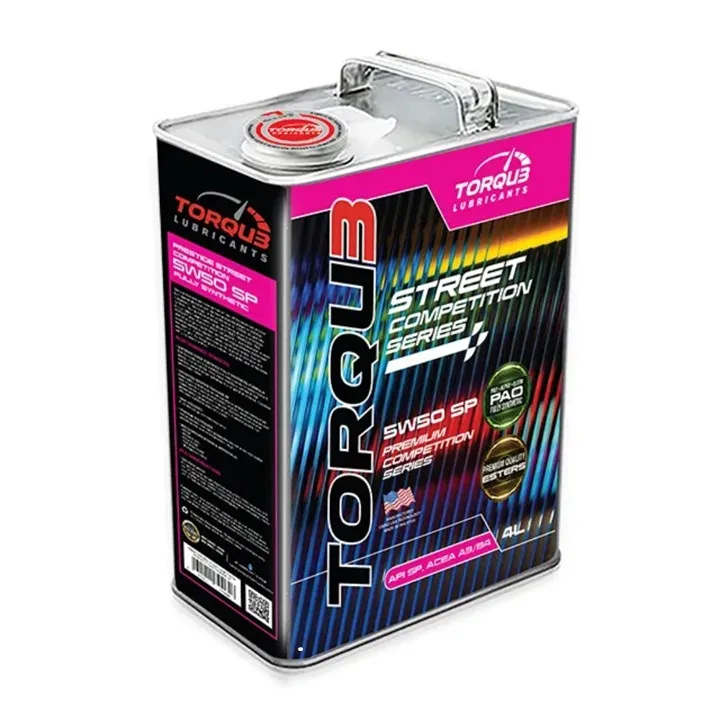 TORQU3 Street Competition Fully Synthetic 5W50 API SP 4L & 20W50 SAE Liquid Lubricant Oil Base Oil Engine Oil