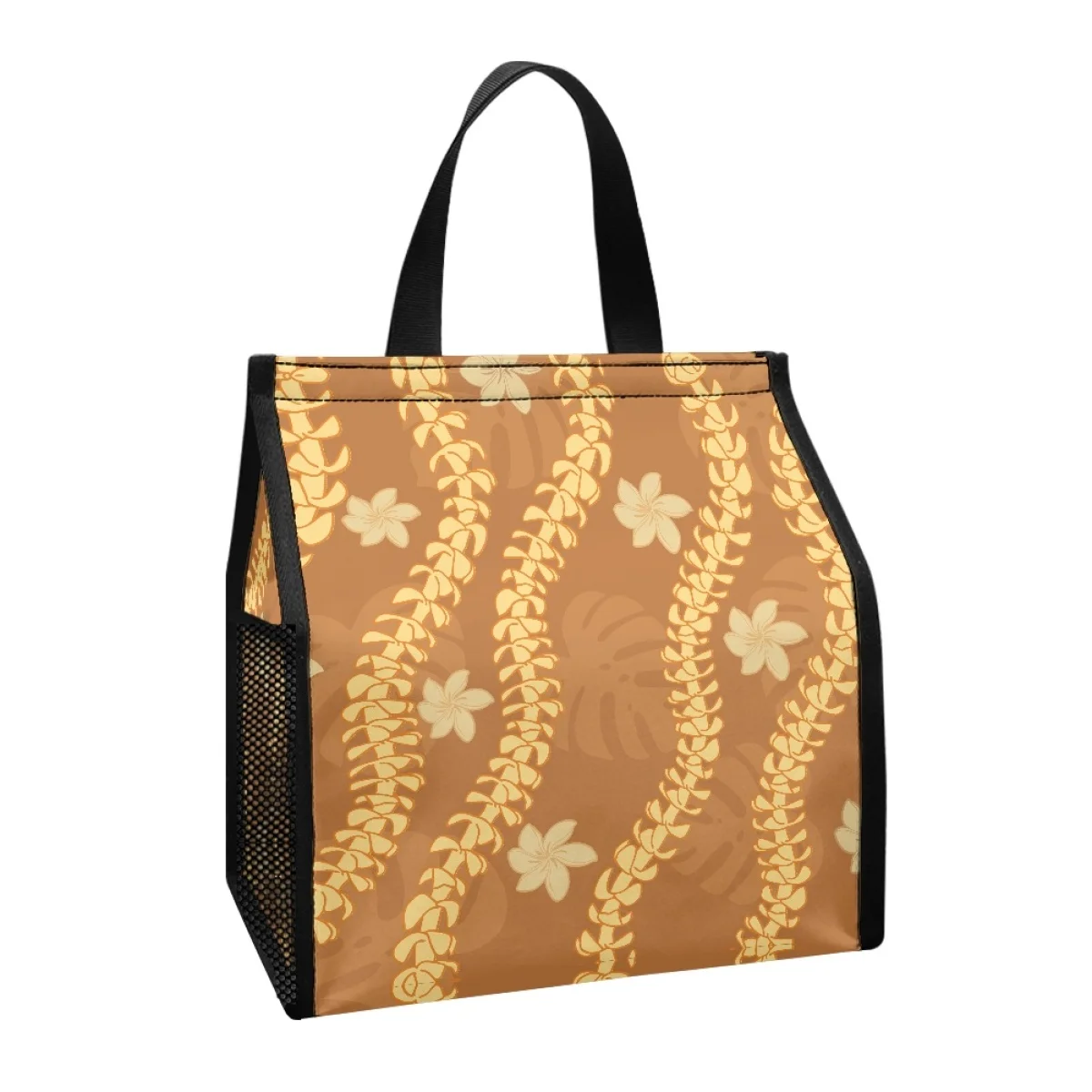 2024 New Design Hawaiian Hibiscus Flower Design Puakenikeni Hawaiian Style insulated lunch bag Custom Christmas New Year gifts