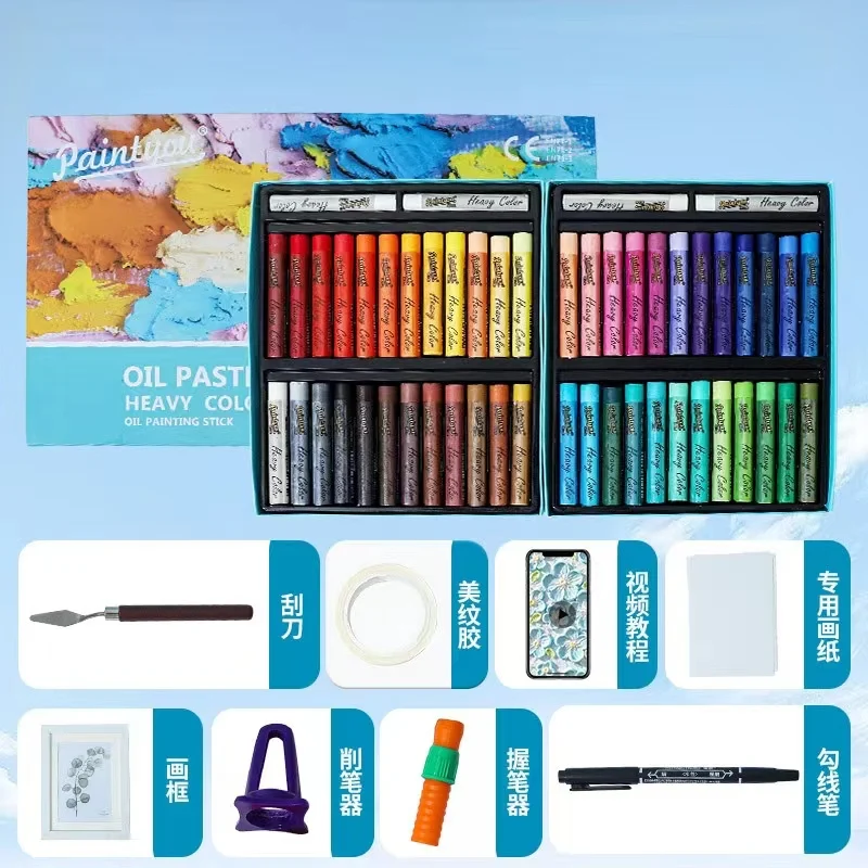 High Pigment Water Resistant Oil Pastel Colors Soft Texture Oil Pastels Crayons No Residue