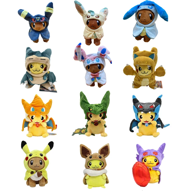 Hot sale 21-30cm Anime Pokemoned High Quality Plush Toy Cosplay Stuffed Plush For Kids Gifts