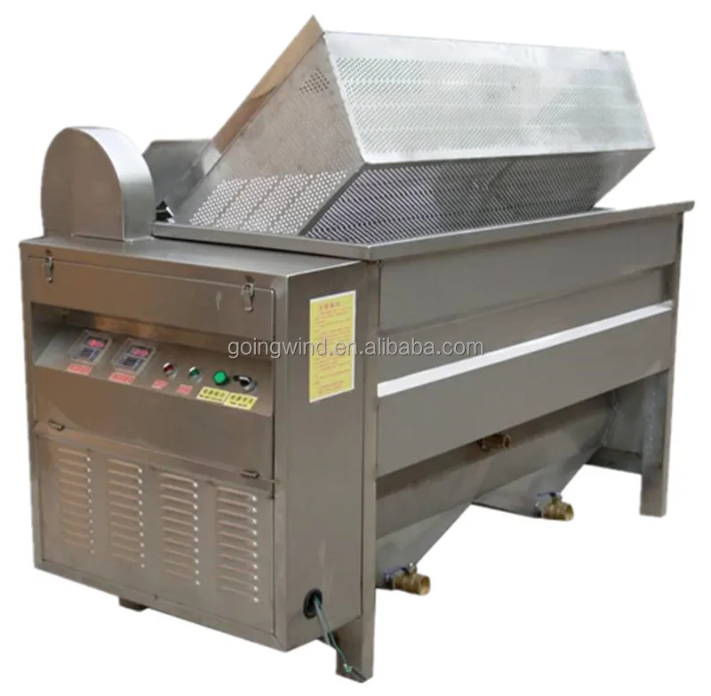 Automatic commercial potato chips fryer machine semi auto small sweet potatoes chip gas batch frying equipment price for sale