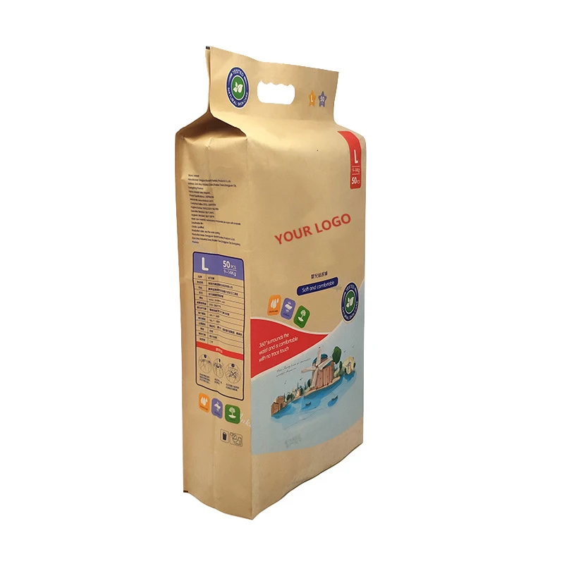 Hot Selling Eco Friendly Disposable Pulling Pants White PE Poly Nappy Plastic Baby Diaper Empty Packaging Bags