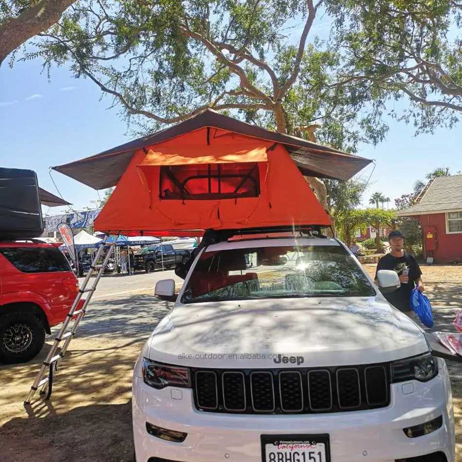 Gold Plus Supplier pop up tent shelter oxford bell nature hike roof top tent with roof rack