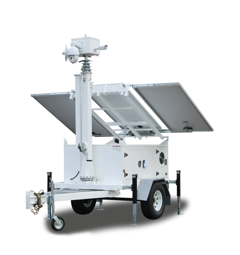 mobile Surveillance trailer for small security camera