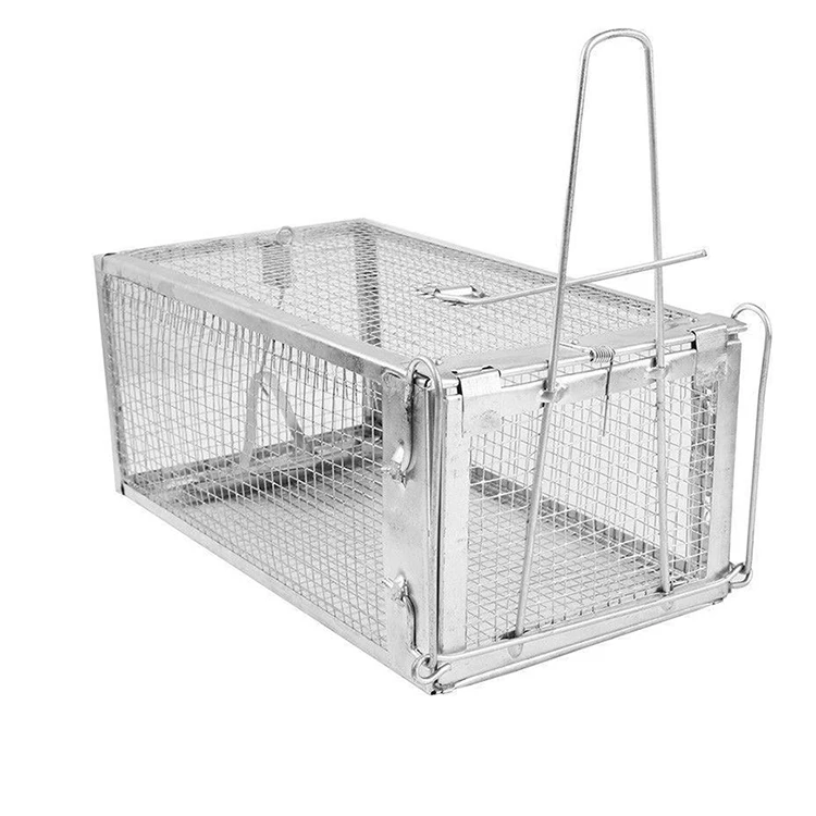 Humane No Kill Rat Traps Silver Galvanized Wire Mesh Mouse Trap Cage