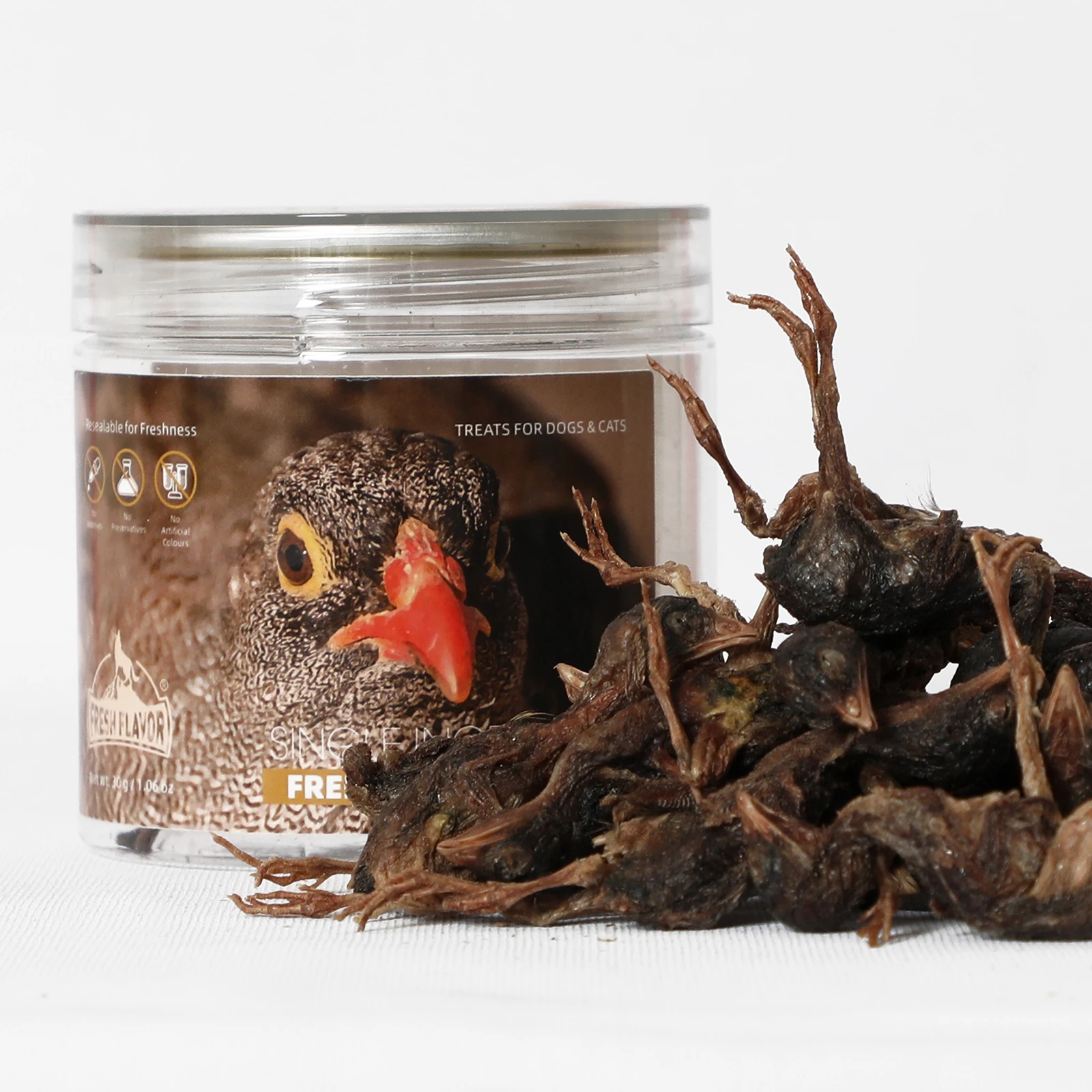 FRESH FLAVOR Dry Quail Treats Food Bulk Freeze Dried Meat Snacks For Pet