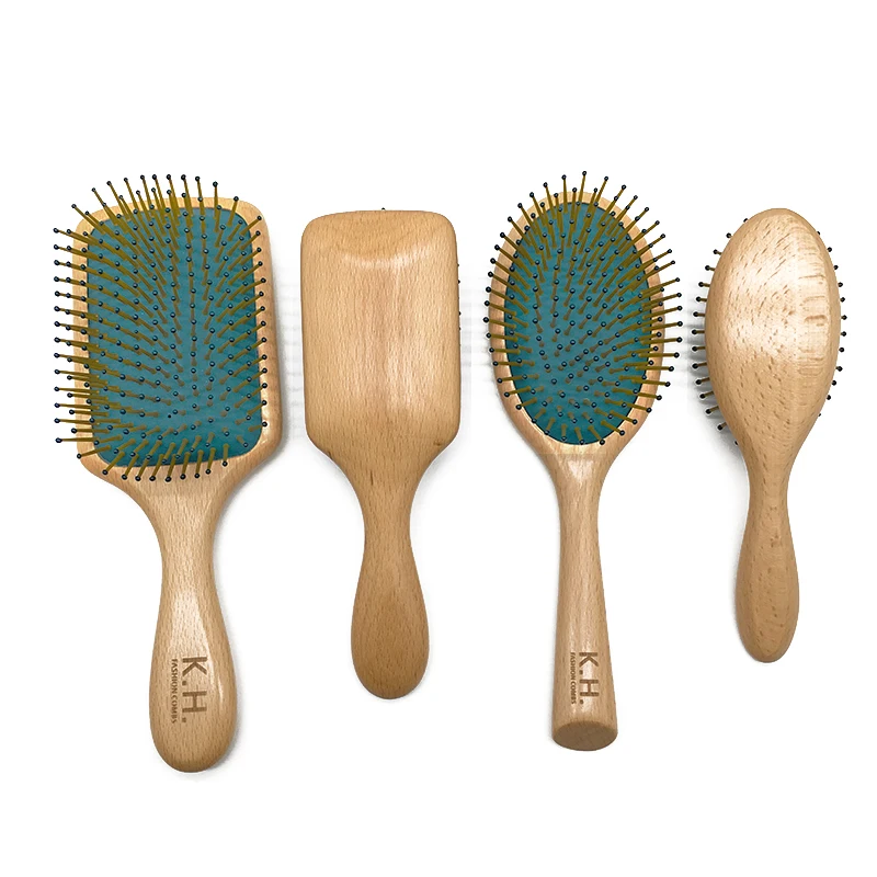 exquisite workmanship thick hair airbag wood comb hair brush wholesale