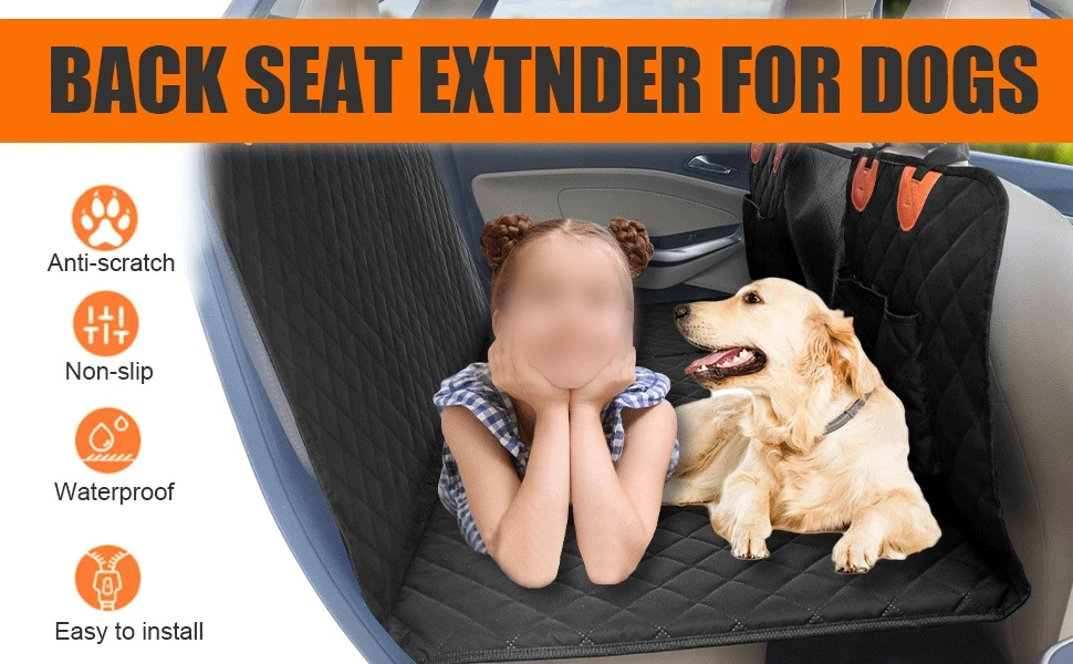 Heavy Duty Dog Car Seat Cover Hammock Back Seat Protector Pet Seat Cover with Mesh Window Suitable for Car Truck SUV