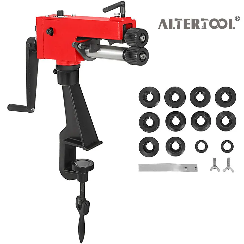 Ручная английская машина для формования колес, стальной листовой металл, формовочный станок, роторный инструмент, роликовый станок для труб, шариков с адаптером
