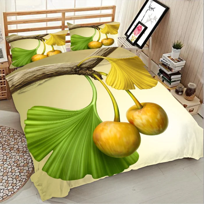 Hot selling 100% polyester cat animal printing bed sheet fabric /duvet cover set/3D printed bedding set