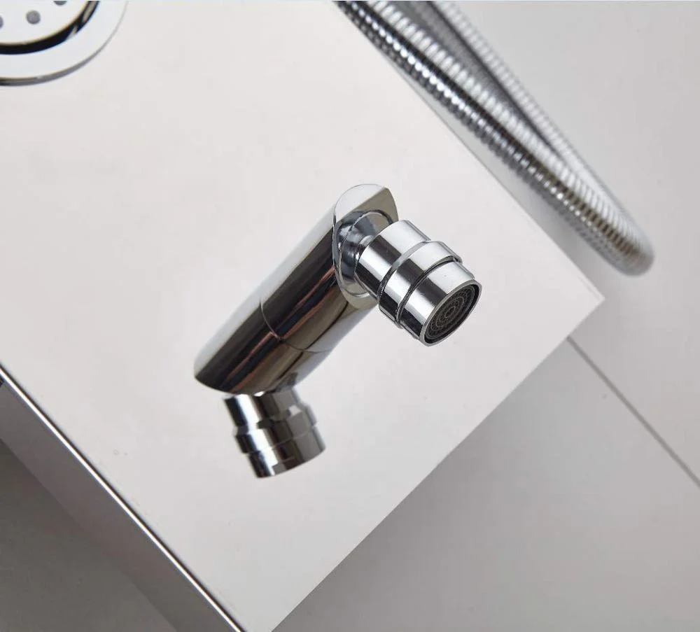 
Hot Sale 304 Stainless Steel Shower System Wall Mount Bathroom Waterfall Rainfall Shower Panel With Adjustable Shower Jets 