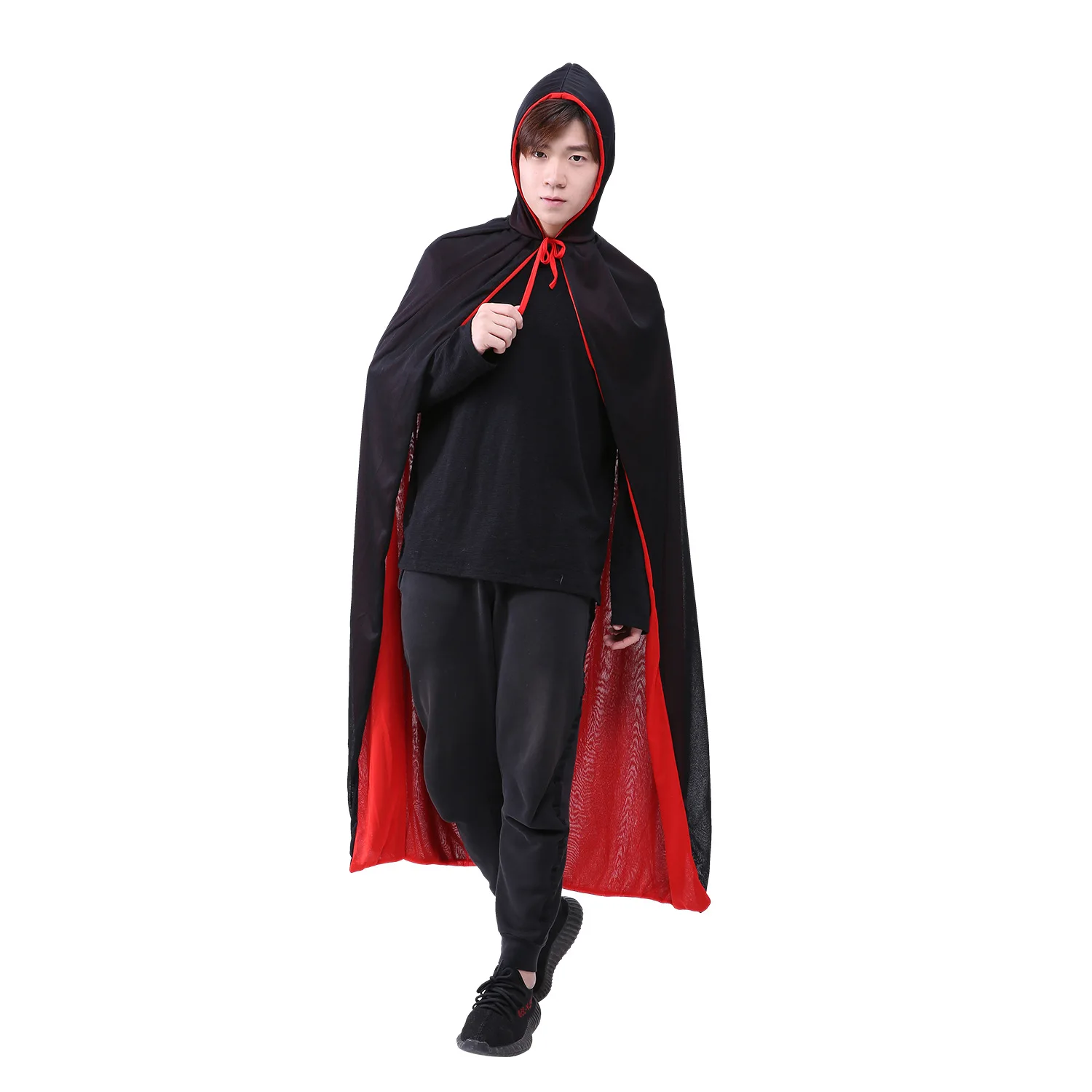 80cm-150cm Unisex Black Red Cloak Party Vampires Cape Cosplay Costumes Halloween Cape for Kids Women Men