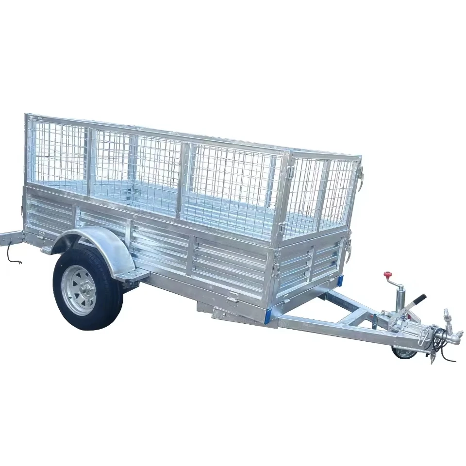 galvanized box cage car utility trailer Customized small trailer Practical Farm Trailer
