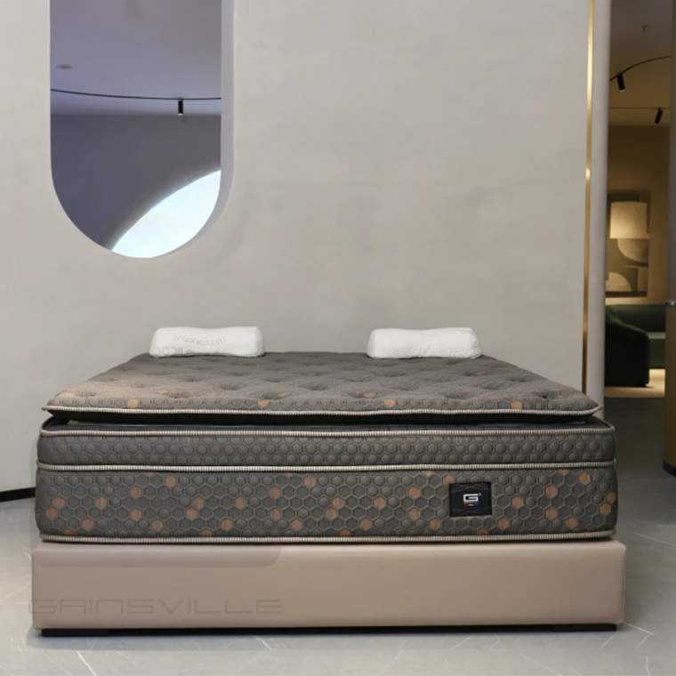 Professional mattress manufacturer needle woven fabric latex environmentally friendly brown thickened mattress