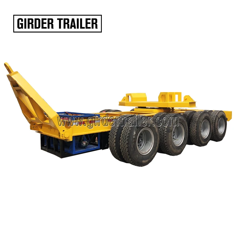 120tons capacity 4 axles T section long beam bridge transporting hydraulic dolly girder transporter semi trailer for sale