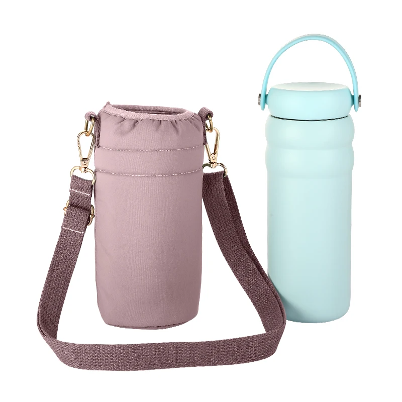 New Insulated Bottle Bag Vacuum Flask Thermo Bag Carrier  Carry Bag For Travel Picnic With Adjustable Shoulder Strap