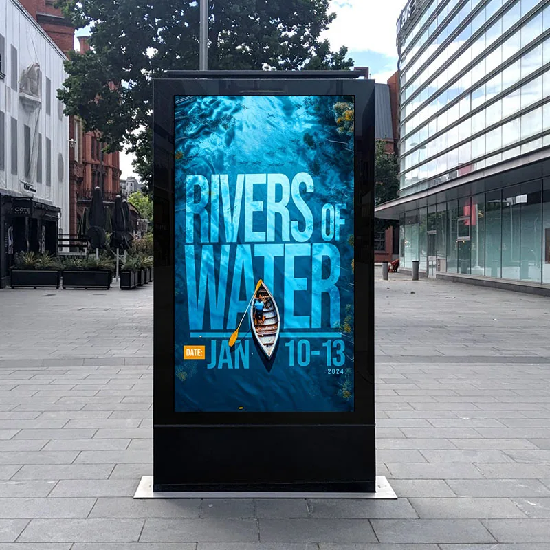 outdoor totem floor stand screen kiosk outdoor water proof lcd kiosk touch touck screen kiosk ip65