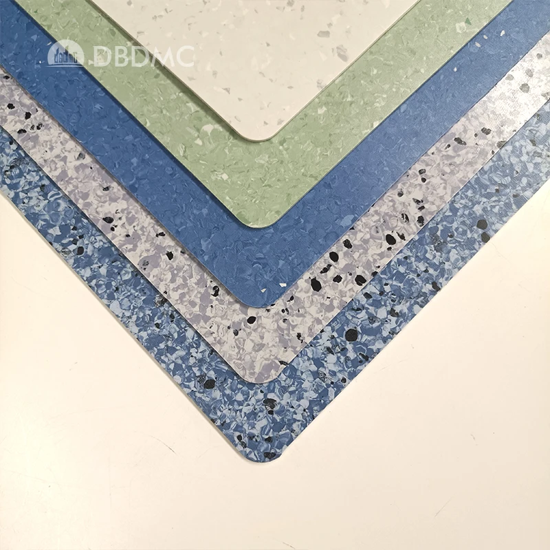 VOC-Free Anti-Bacterial SPC Flooring Roll Modern Homogeneous Vinyl for Hospitals 3D Model Design Solution gym floor mats
