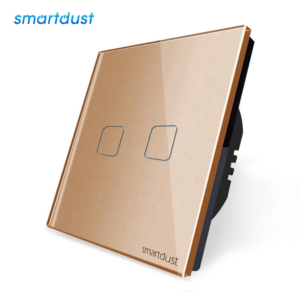 Smartdust Smart Home EU UK 220V Universal Version 1/2/3 Gang WiFi Wireless Remote Control Glass Smart Touch Wall Switch