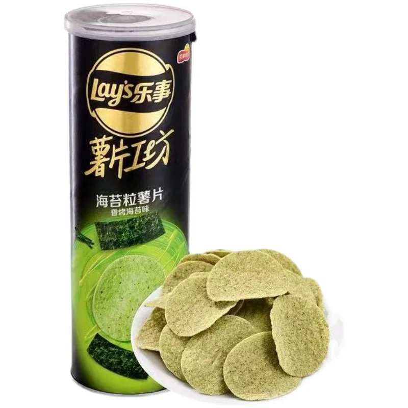 Wholesale lays 104g Potato Chips Canned Exotic Chips Chinese Snacks Classic Crispy Potato Chips