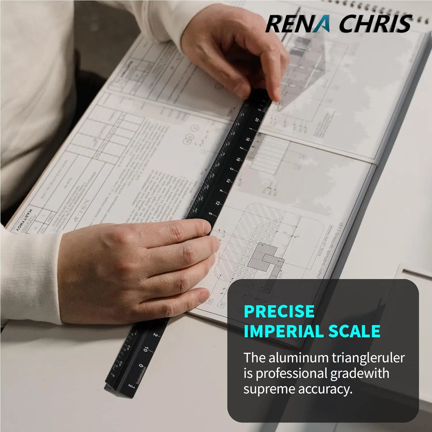 Hot Selling  Metal Architectural Scale Ruler for Artists, Draftsman Drawing