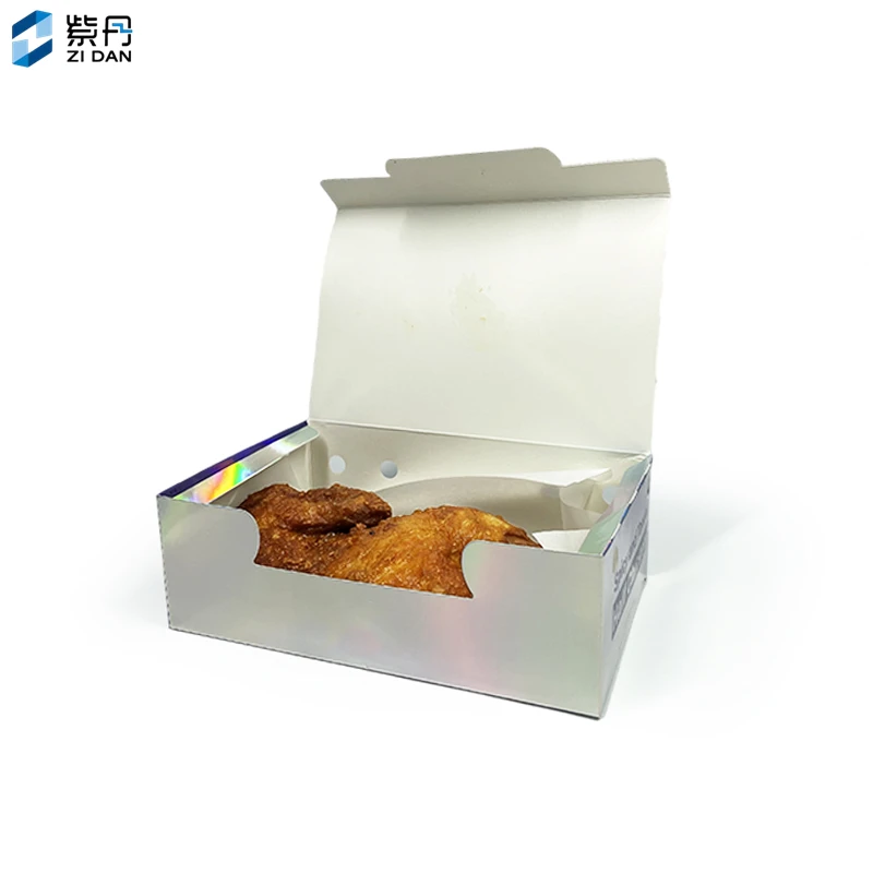 Biodegradable Take Away Food Boxes Food Packaging Hamburger Box Snack Box Accept French Fries Fried Chicken Nuggets Carton Paper