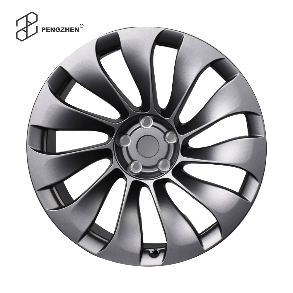 Pengzhen light weight custom black 5x114.3 19 20 21 inch forged alloy wheels for for Tesla model Y