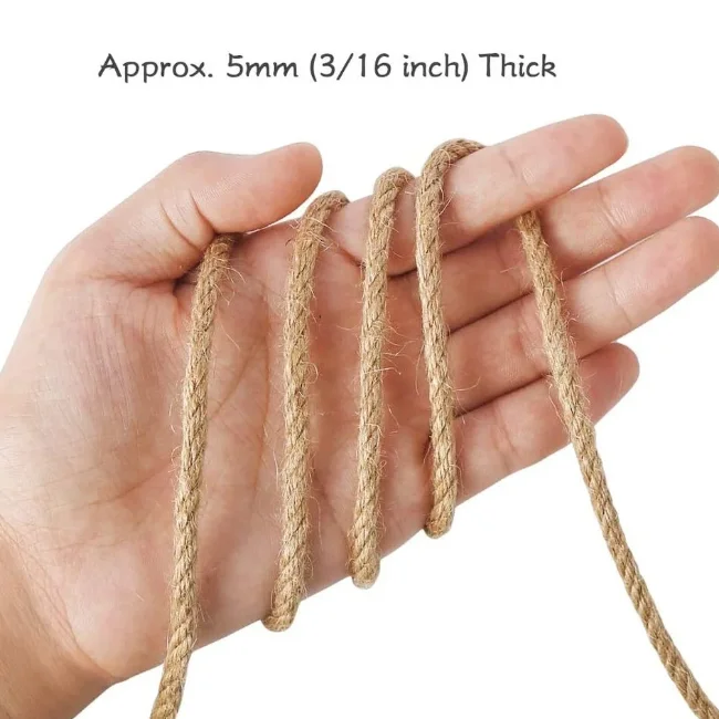 Natural Jute Rope Strong Jute Packaging Hemp Twine String For Gardening Bundling Decorating DIY Crafting