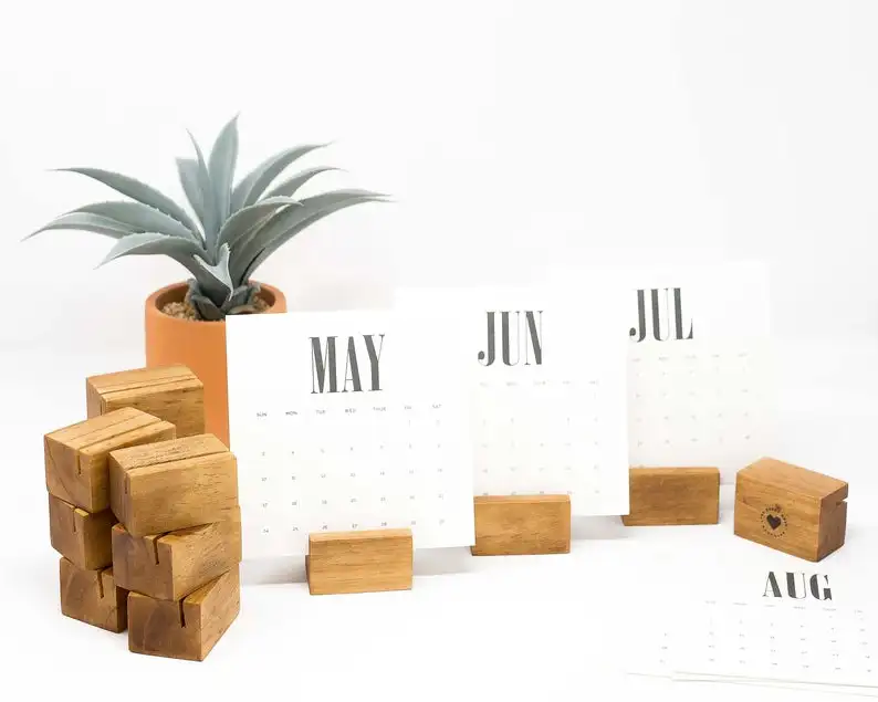Wood Table Number Holder