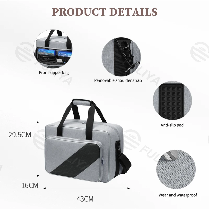 FULIYA Custom Handbag Gamepad Storage Case Gaming Accessories Playstation 5 Bag Ps5 Game Console Storage Bag