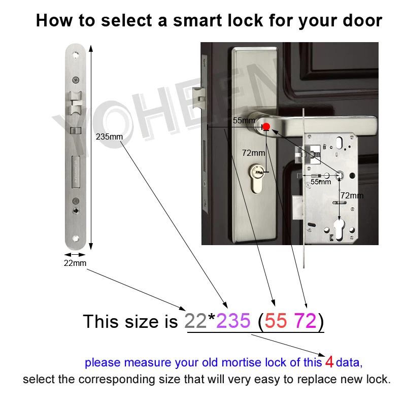 Yoheen TTlock App WiFi смарт-карта с цифровым кодом и отпечатком пальца дверной замок для квартиры отеля