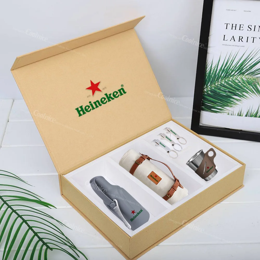 2024 New Products promotional gifts custom logo Luxury Corporate office Beer Drinks promotional giveaways folding storage boxes