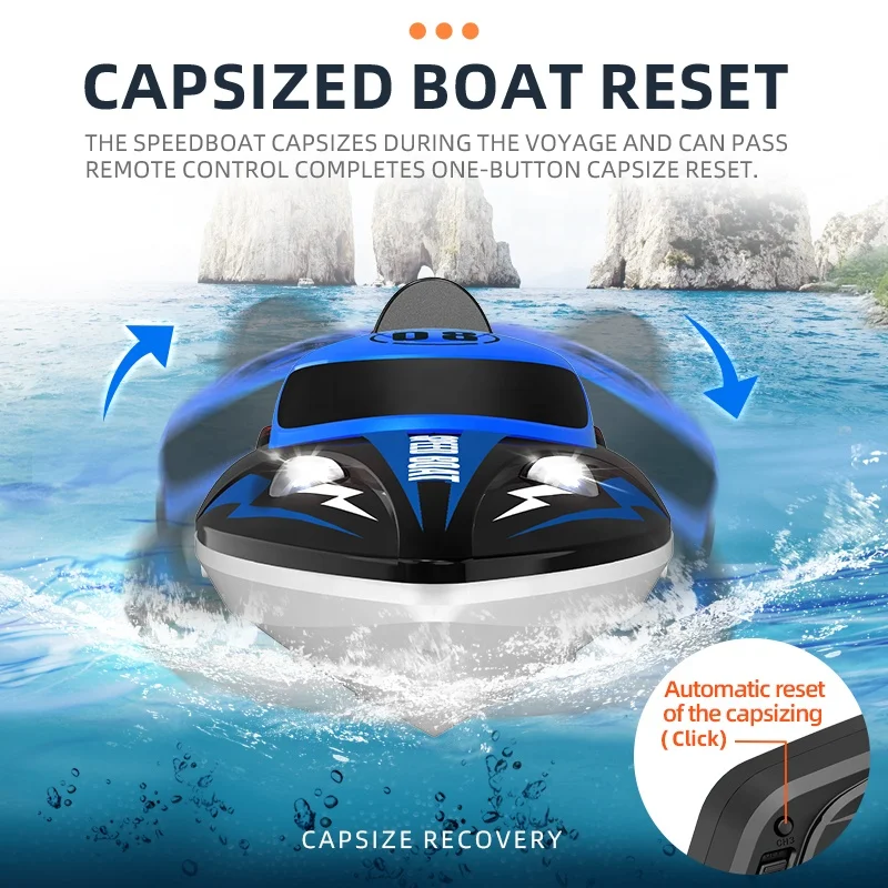 Speedboat Ectric boat engine remote control ship radio controlled night LED light DRONE