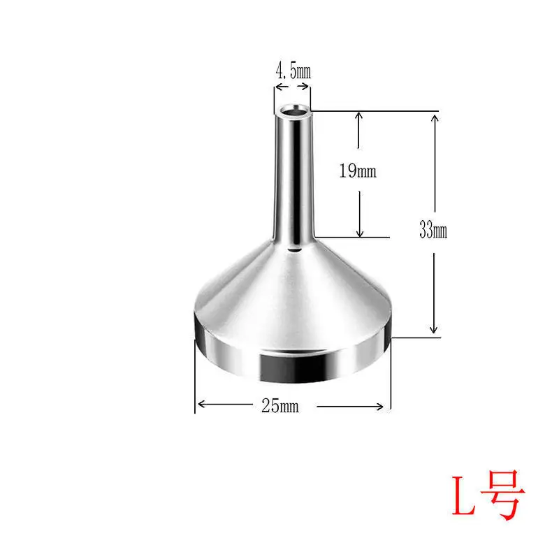wholesale Cosmetic Small Aluminum perfume refilling funnel gold silver black color aluminum metal perfume funnel