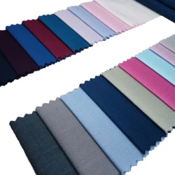 ready goods Colours woven silk bamboo polyester spandex blended gridding fabric