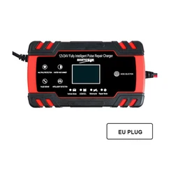 12/24V 8A Touch Screen Pulse Repair LCD Battery Charger Lead Acid Battery Agm Gel Wet Car Battery Charger For Car Motorcycle