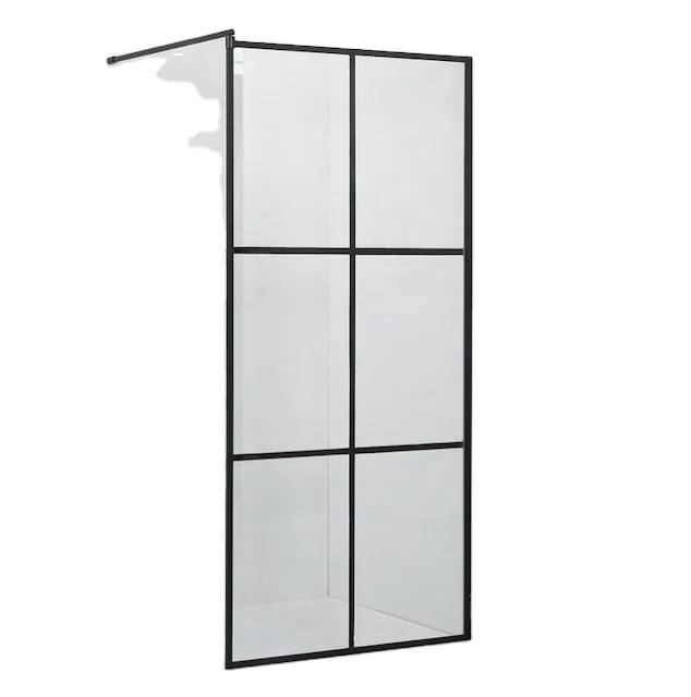 black aluminum Shower Screen