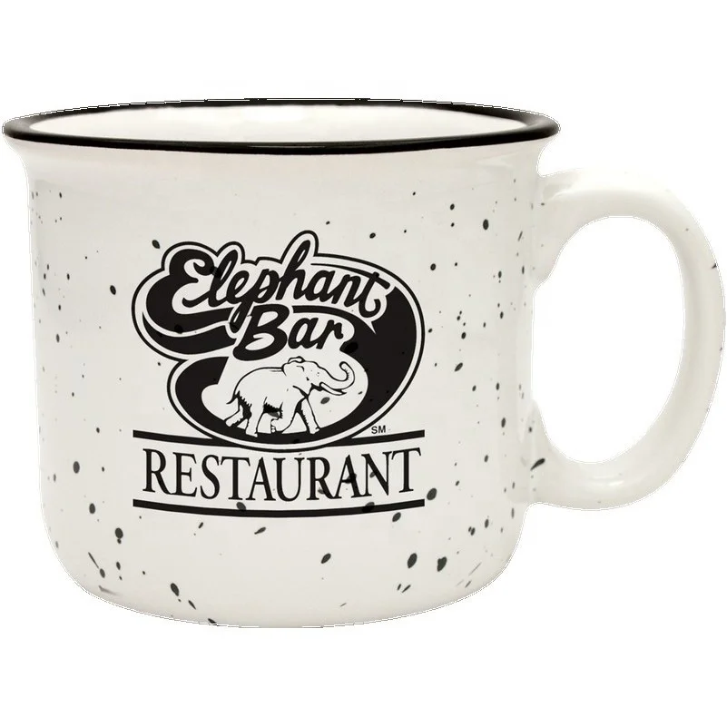 retro granite design mug