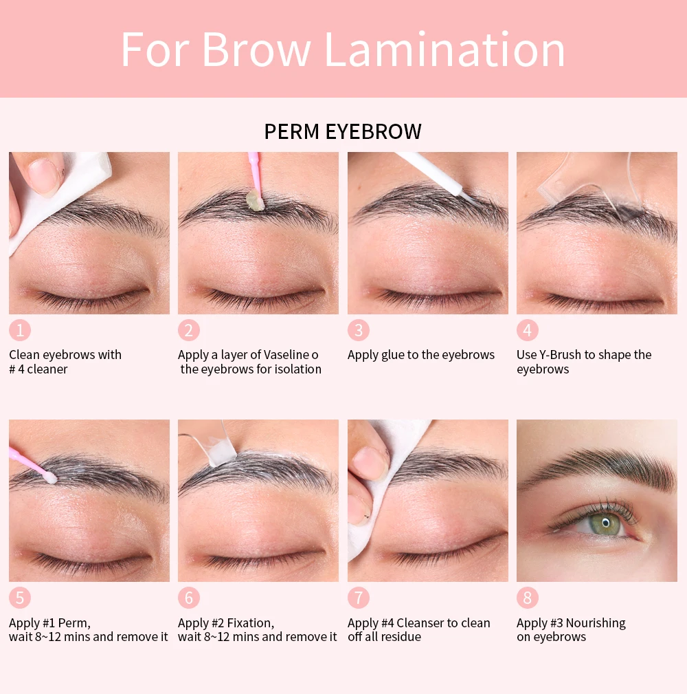 Private Label Eyebrow And Lash Lamination Kit 2 in 1 Professional Salon Semi Permanent Curling Perming Wave