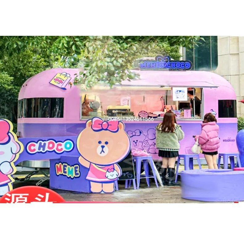 hot sale mobile Ice Cream Food Truck Trailer Cart Mini Carts Mobile Kitchen Trailers