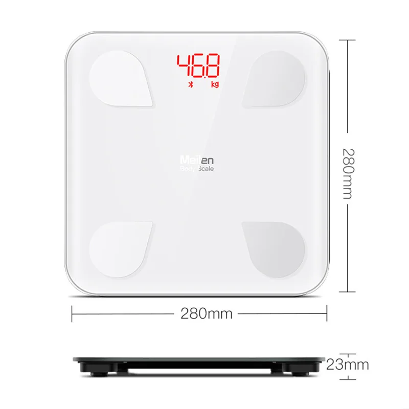 Household Mini Personal Bluetooth Smart Digital Bathroom Weight Scale Body Fat Analyzer