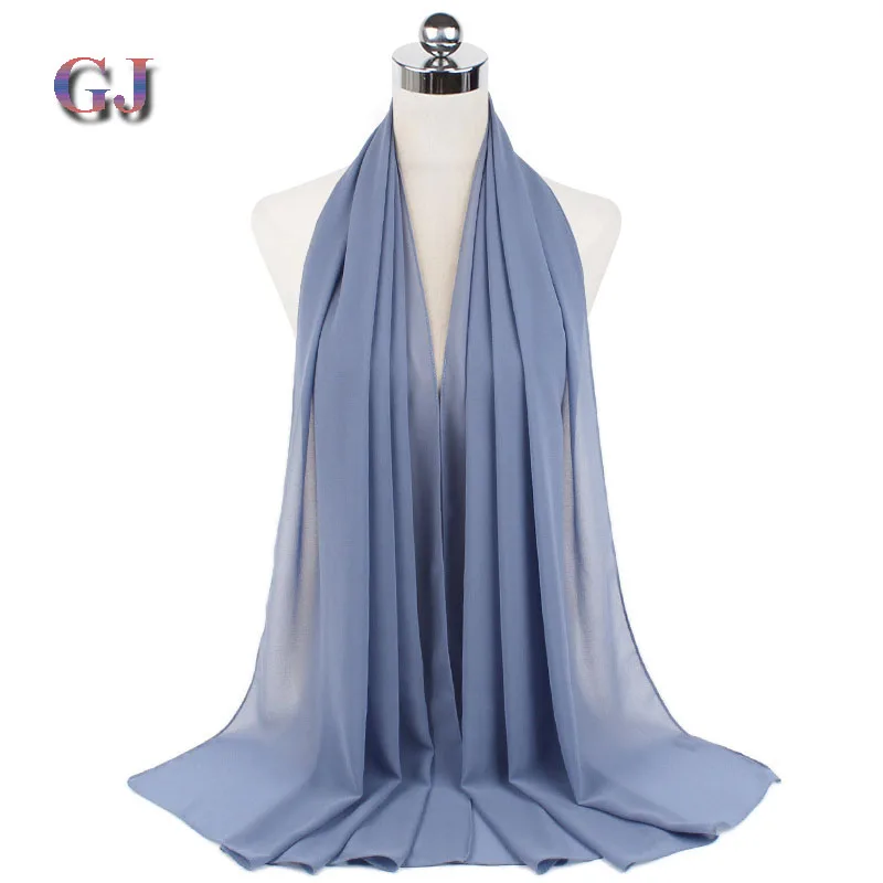 Chiffon hijab Muslim Scarf For Women Solid lot Islamic NEW Fashion Factory can custom hijabs Shawl