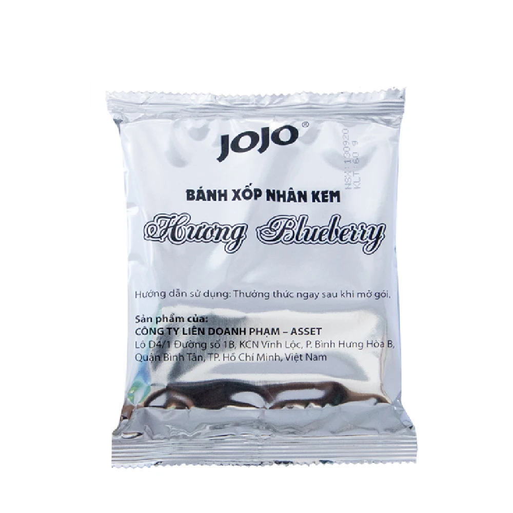 Hot Selling Grain Snacks Roller Wafer with Blueberry Flavour Cream 150g